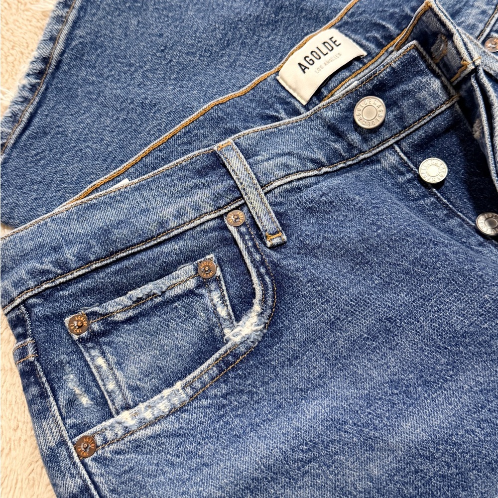 Agolde High-Rise Vintage Blue Denim Jeans
